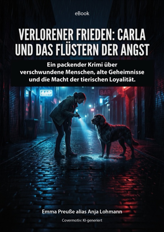 Cover: Verlorener Frieden. Carla und das Flüstern der Angst, von Emma Preuße alias Anja Lohmann